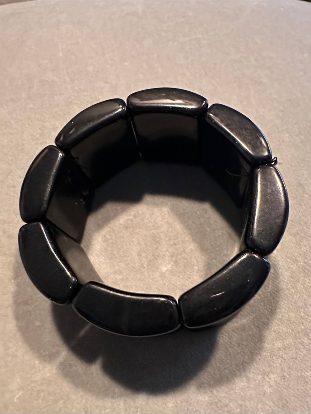 Chunky Black Stretch Bracelet